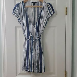 Striped Summer Wrap Dress